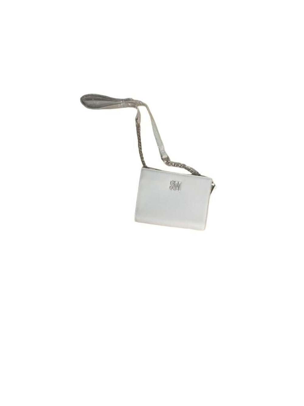 Steve Madden White Crossbody Clutch Bag with Chain Strap